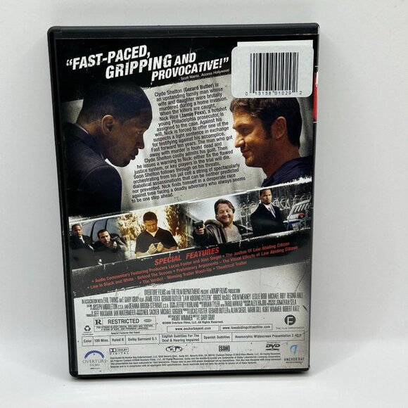 Law Abiding Citizen DVD Jamie Foxx Gerard Butler Anchor Bay Widescreen Release R - Picture 3 of 5